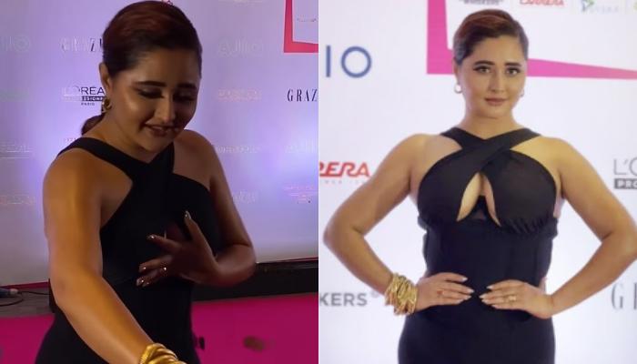 Rashami Desai Gets Trolled For Trying To Cover Her Cleavage At The Grazia Young Fashion Awards