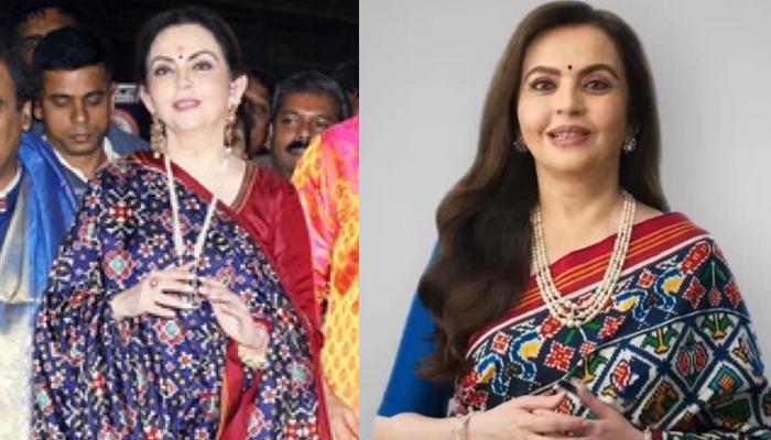 Nita Ambani Shows Off Her Love For Gujarati Heritage In ‘Patola’ Saree For Almost Rs. 2 Lakhs