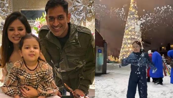 MS Dhoni And Sakshi Dhoni's Daughter, Ziva's Christmas Celebrations:  Classic Turkey, Santa And Snow