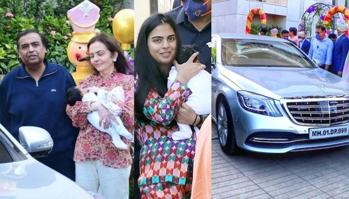 Mukesh Ambani Welcomed Daughter, Isha Ambani And His Twin ‘Pota-Poti’ In Cars Worth Rs. 35.8 Crores