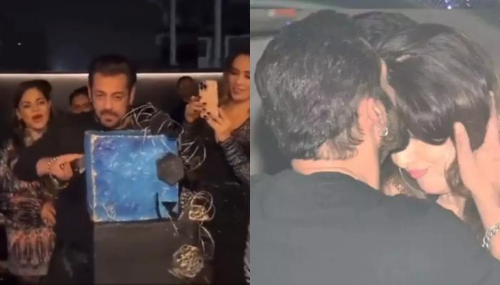 Salman Khan Cuts A Unique Cake As Iulia Vantur Cheers On, Kisses Ex-GF Sangeeta Bijlani On His B’Day