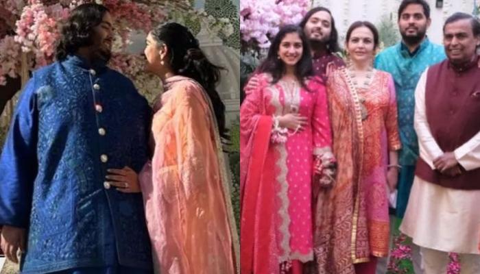 Radhika Merchant Dons A Pink Suit With Floral ‘Haath Phool’ For ‘Roka’, Looks Pretty In Unseen Pics