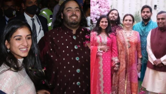 Anant Ambani And Radhika Merchant Get Flower Shower At Airport After Getting Engaged