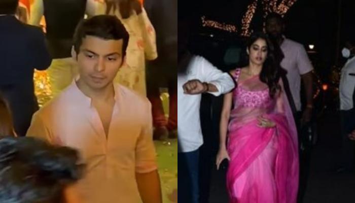 Janhvi Kapoor Flaunts ‘Desi’ Girl Vibes At Anant-Radhika’s Party, Joins Beau, Shikhar Pahariya