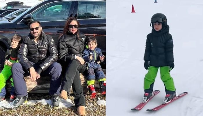Kareena Kapoor’s Son, Taimur Enjoys Skiing During Gstaad Trip, Glides On The Snow Like A Pro [Video]