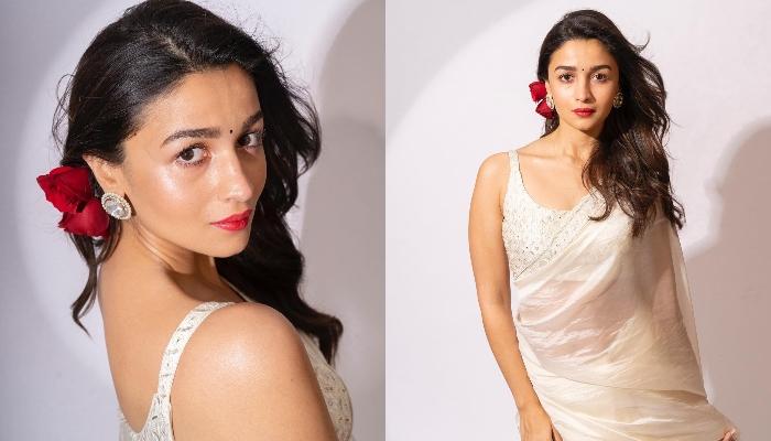 Alia Bhatt Wore An Ivory Saree Worth Rs. 37,500, Brides-To-Be Take A Note  Of Her 'Rose' Hairstyle