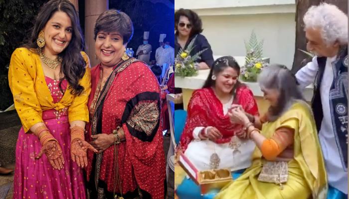 Maasi&#39;, Ratna Pathak Adorns Sanah Kapur With &#39;Chooda&#39; At Her &#39;Kaleera&#39;  Ceremony, She Gets Emotional