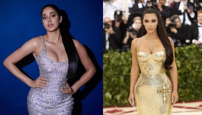 Janhvi Kapoor gets compared to Kim Kardashian as she flaunts her hourglass  figure in a shimmery gown – view pics