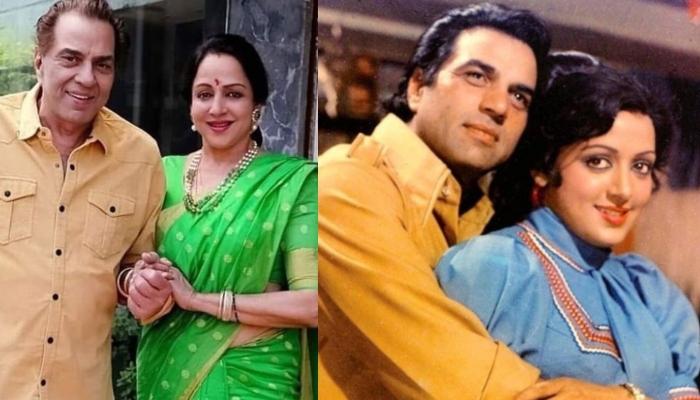 Unseen Picture Of Dharmendra And Hema Malini Holding Each Other's Hands  While Talking Is Pure Love
