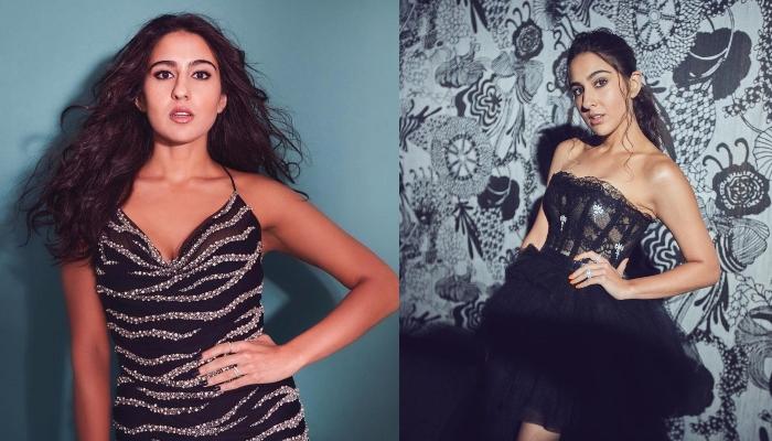 Sara Ali Khan Grabs The Limelight In A Black Ruffled Dress Worth Rs. 17 ...