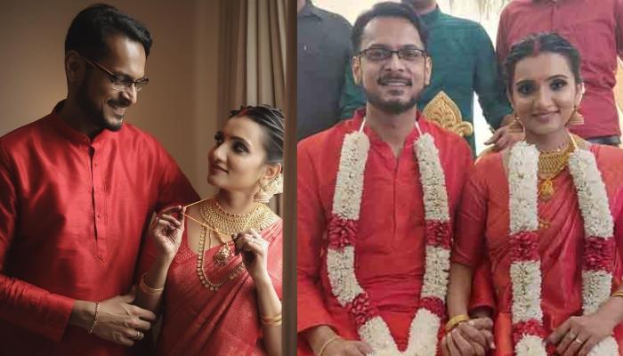 Singer, Manjari Ties The Knot For Second Time With Childhood Friend, Jerin,  Duo Twins In Red