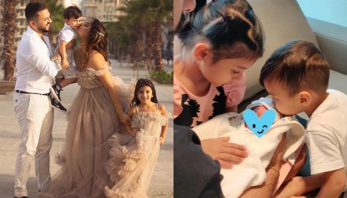 Dimpy Ganguly Shares A Priceless Photo With Her Three Kids From Labour Room, It's Too Cute To Handle