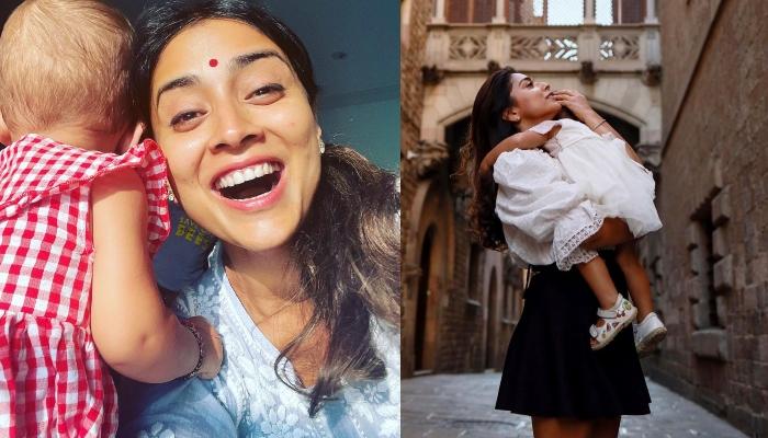 Shriya Saran Aces The Shoulder Pose With Her Yoga Buddy, Her 2-Year-Old  Daughter