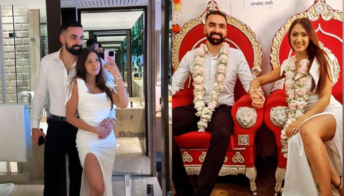 Krissann Barretto Gets Hitched To UK-Based Fiance, Nathan In A Court Marriage, Stuns In A White Gown