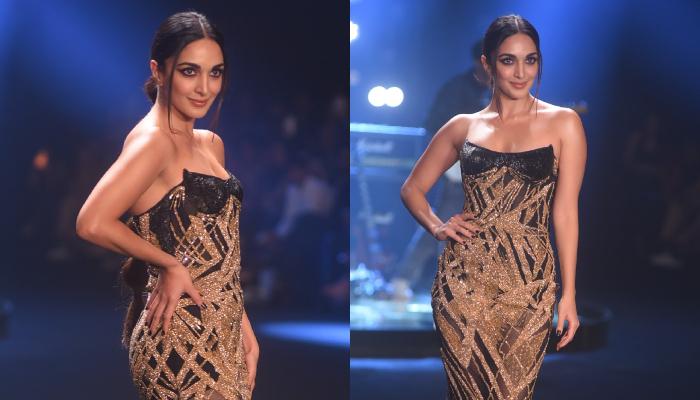 Kiara Advani walks down the ramp in black and golden gown, stuns everyone  with her look | Entertainment
