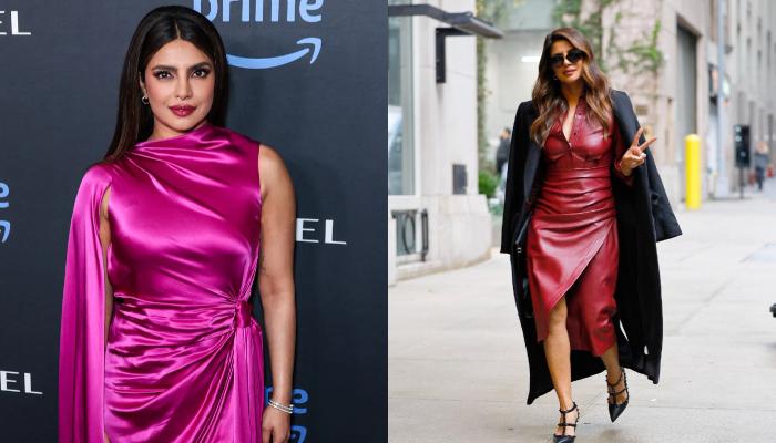 Priyanka Chopra Shells Boss Lady Vibes In A Faux Leather Dress, Netizen Says, 'She Looks Fierce'