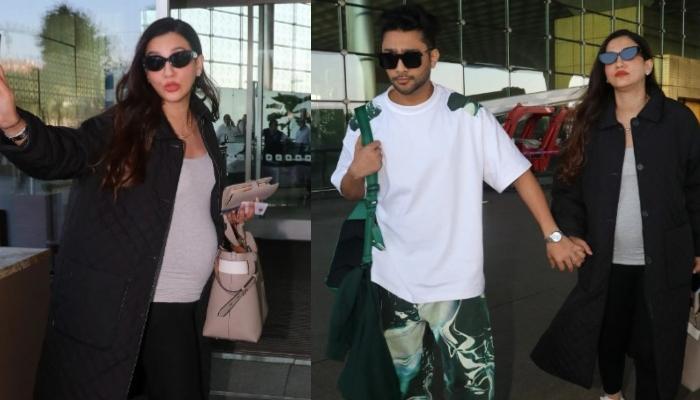 Gauahar Khan Flaunts Her Baby Bump With An Unmissable Pregnancy Glow As She Gets Papped At Airport