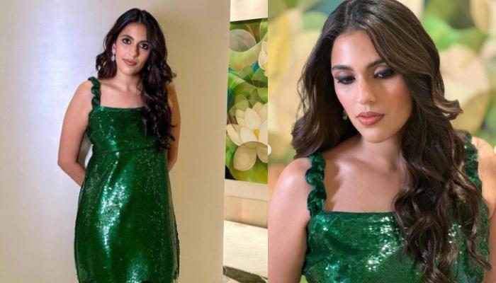Shloka Mehta Dons A Green Mini Dress Worth Rs. 12K For SRK's B'Day Bash ...