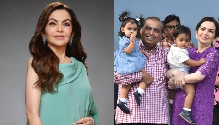 Nita Ambani Exudes Chic Vibes In A Lace Dress Worth Rs. 2 Lakhs At Her Grandkids' First B'Day Bash