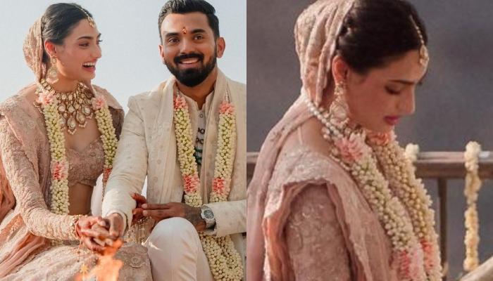 Athiya Shetty And KL Rahul Tied The Knot, Bride Stuns In A Peach-Hued ‘Chikankari’ Lehenga