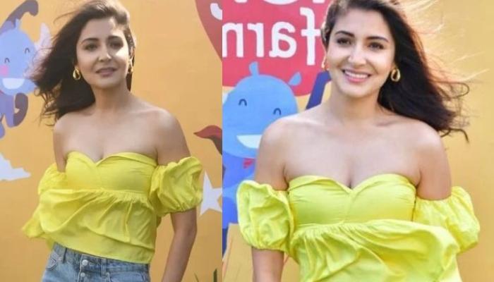 Anushka Sharma Dons A Sexy Yellow Off-Shoulder Vica Top Worth Rs. 20,000 To Grace An Event