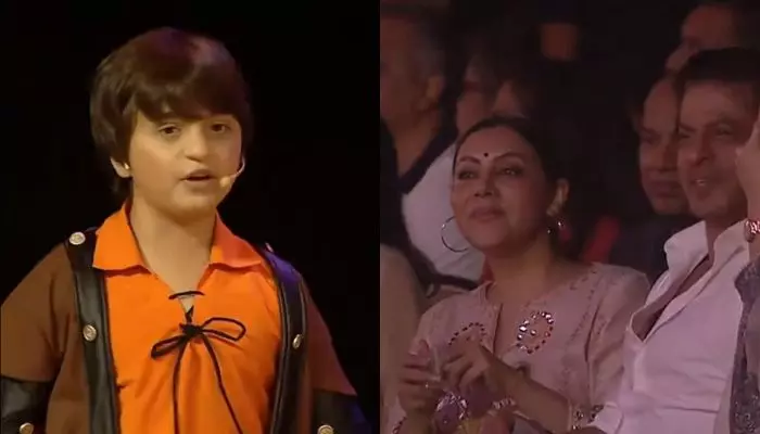 SRK's Son, AbRam Steals Limelight With His Cute Performance, Later Even Strikes His Father's Pose