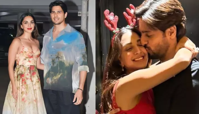 Sidharth Malhotra Can’t Stop Kissing His Wife In X-Mas Bash