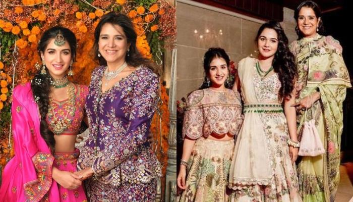 Shaila Merchant Borrowed Daughter, Anjali’s Saree And Jewels For Radhika-Anant’s ‘GolDhana’ Ceremony