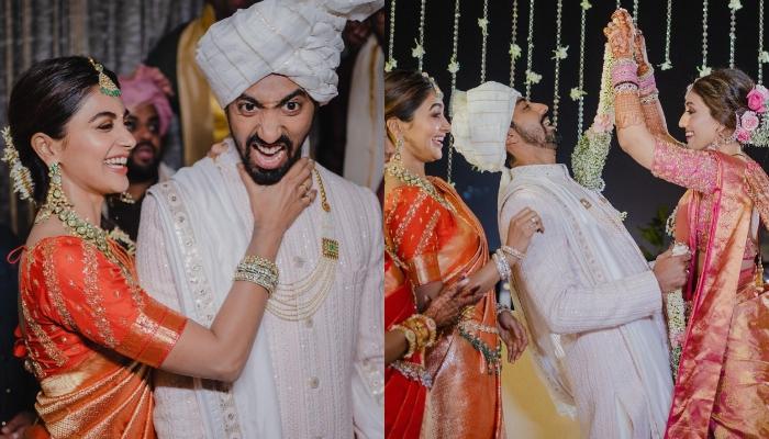 Pooja Hegde Shares Photos From Brother’s Wedding, Stuns In A Silk Saree Paired With Polki Jewellery