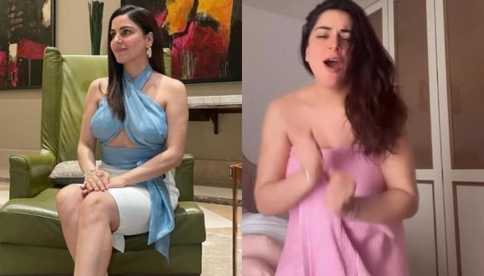 Shraddha Arya Drapes A Pink Towel As She Gets Ready For Work, Flaunts Sexy Dance Moves On 90s Songs