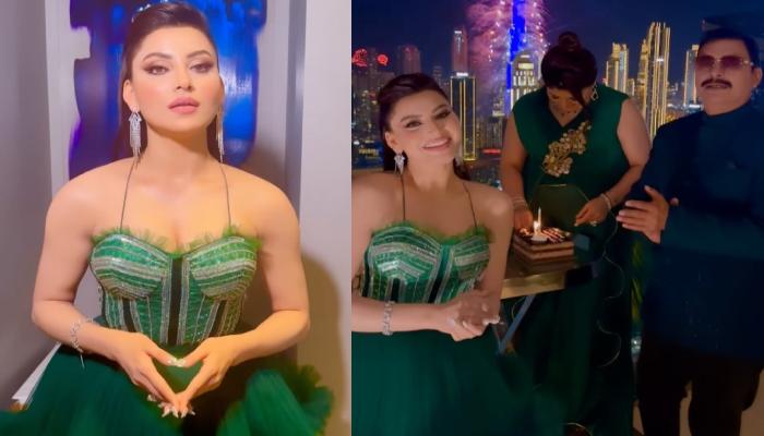 Urvashi Rautela wears a sequined dress sold at Rs.80,000 rupees for her mother's birthday