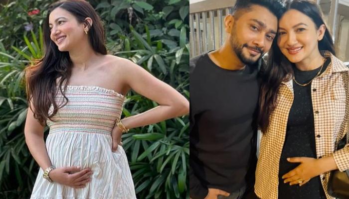 Gauahar Khan Cradles Her Baby Bump As She Dons Bodycon Dress For A Date Night With Husband, Zaid