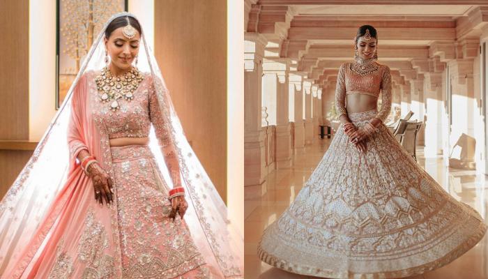 Dreamy Engagement with a Bride in Dazzling Manish Malhotra Lehenga |  Designer party wear dresses, Indian fashion dresses, Indian bridal outfits