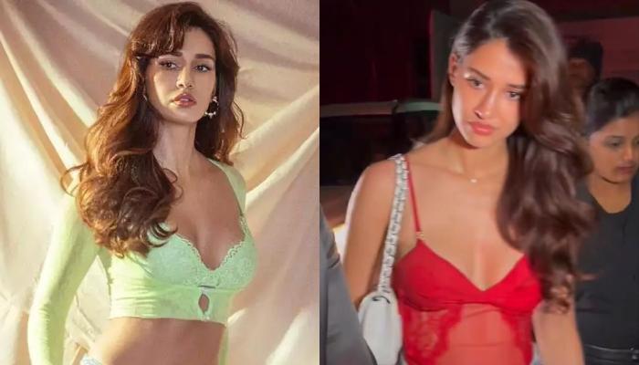 Disha Patani Shows Off Her Sexy Bareback In A Sheer Red Bralette, Flaunts Her Curves In Tight Shorts