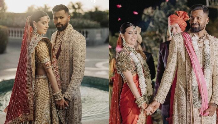 Hardik Pandya’s Wife, Natasa Turns A Hindu Bride, Dons A Saree With Unique Blouse For ‘Pheras’