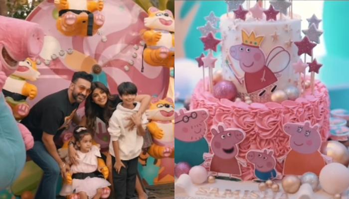 Shilpa Shetty’s Daughter, Samisha’s Peppa Pig-Themed B-Day Bash, Her Two-Tier Cake Is Unmissable