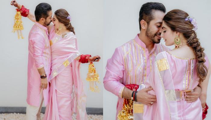Shivaleeka Oberoi Drops Stunning Pictures From ‘Haldi’ Ceremony, Couple Twinned In Shades Of Pink