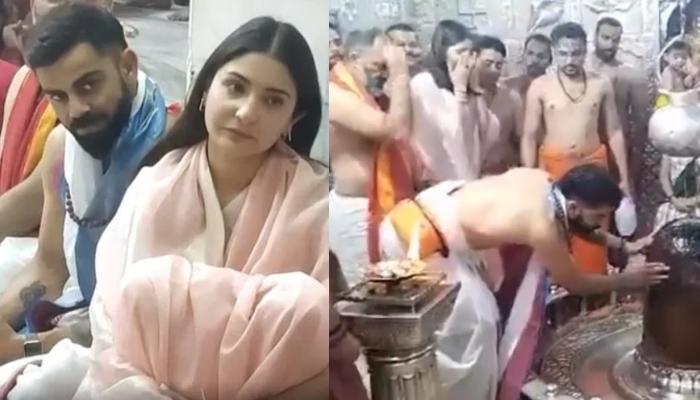 Virat Kohli And Anushka Sharma Offer Prayers At Mahakal Temple In Ujjain Along With Other Pilgrims