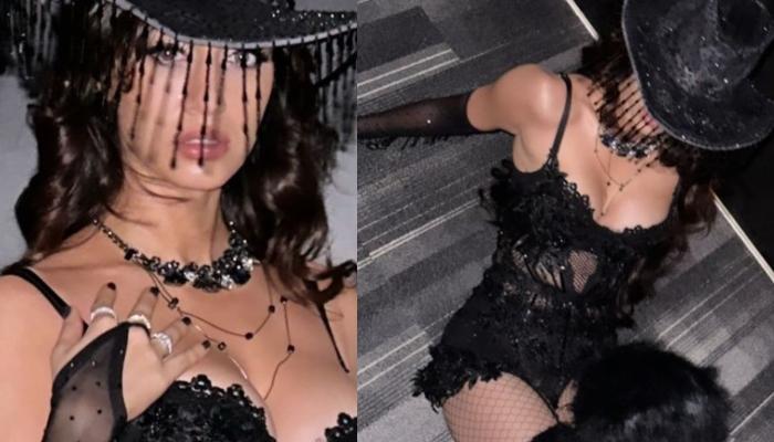 Disha Patani Looks Sexy In Corset Dress And Fishnet Stockings, Flaunts Cleavage With A Deep Neckline