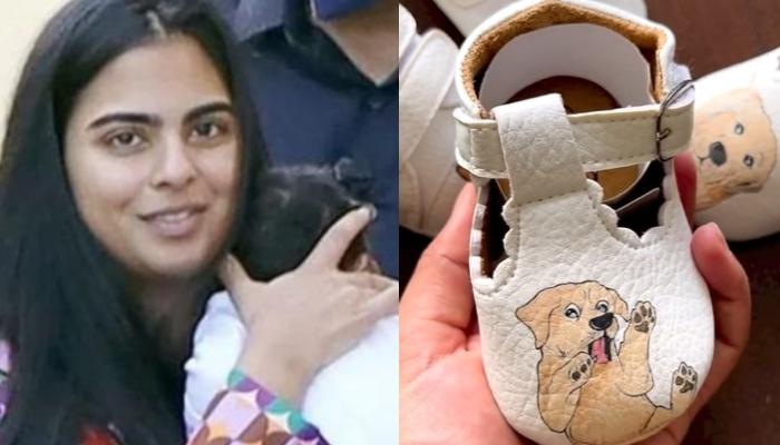 Isha Ambani’s Twins Aadiya And Krishna’s Customised Shoes With Hand-Painted Photos Of Their Pet Dogs