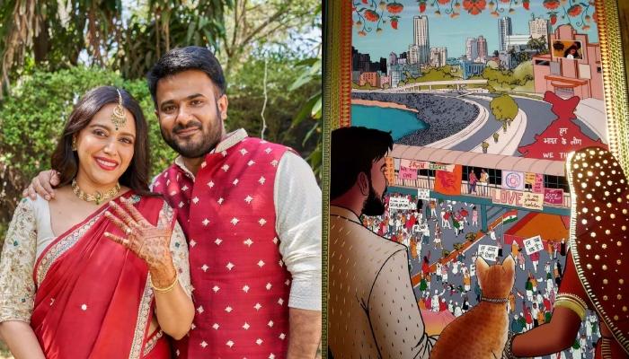 Swara Bhasker And Fahad Ahmad's Unique Wedding Card With Caricatures And Inspirational Slogans