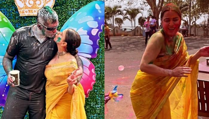 Shraddha Arya Drops A Fun Video From Her First Naval Holi Bash, Stuns In A Saree And Strappy Blouse