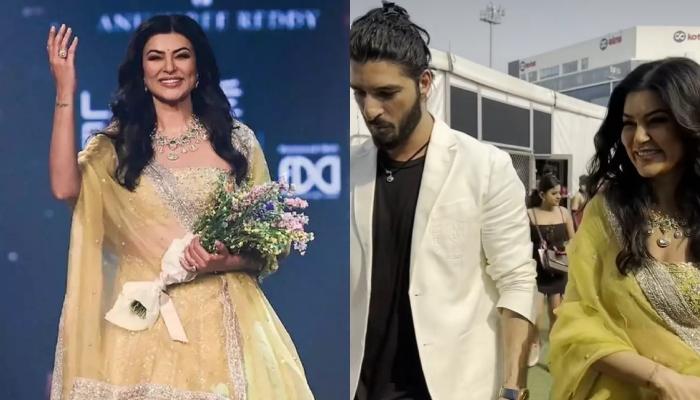 Sushmita Sen Exits The LFW After Her Ramp Walk With Ex-Beau, Rohman Shawl, Calls Herself ‘Blessed’