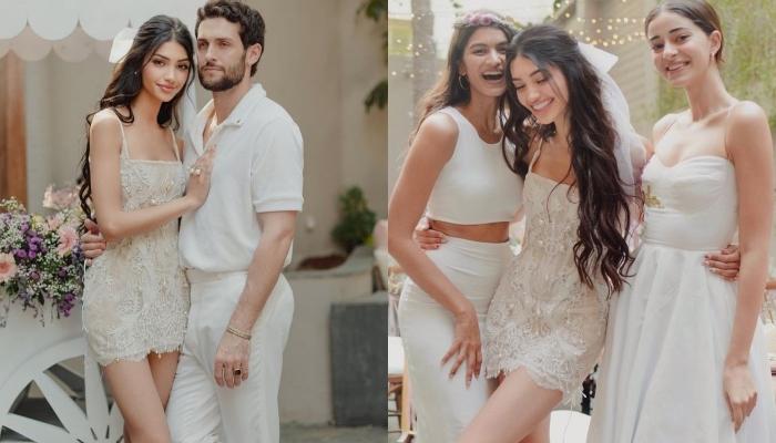 Alanna Panday Enjoys An All-White-Themed Bridal Brunch, She Dons A Pearl Adorned Mini Dress