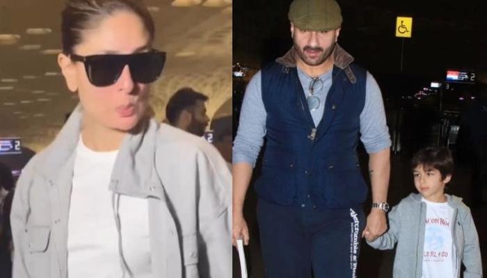 Kareena Kapoor And Taimur Dress Exactly Similar As They Head For A Vacation With Saif And Jeh