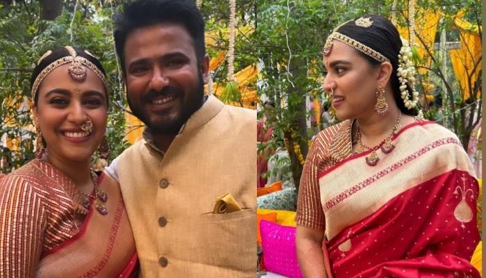Swara Bhasker Dons A Telegu Bridal Avatar On Her Wedding With Fahad, Wore Red Saree Worth Rs. 94K