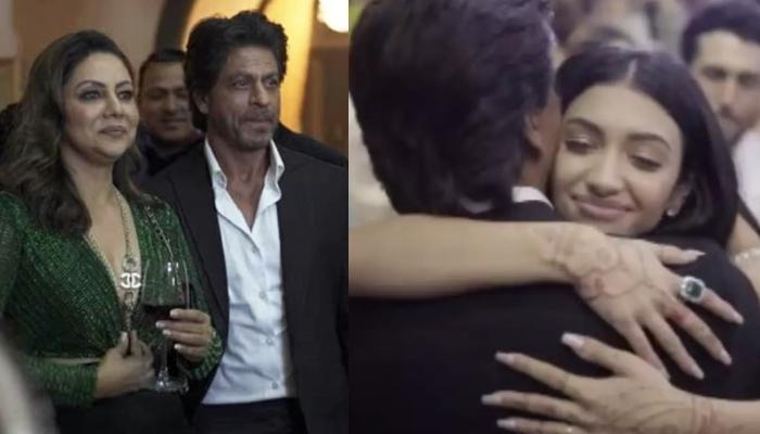 Shah Rukh Khan Gives A Warm Hug And Plants A Kiss To Alanna Panday Who Got Emotional On Her Wedding