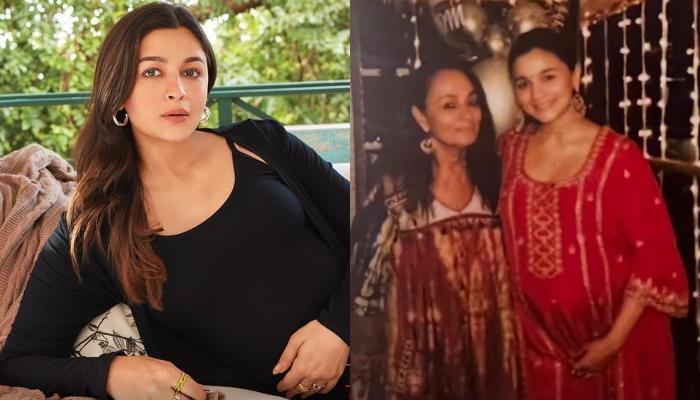 Alia Bhatt Flaunts Full-Grown Baby Bump In An Anarkali, Rests On A Sofa In Unseen Pic From Pregnancy