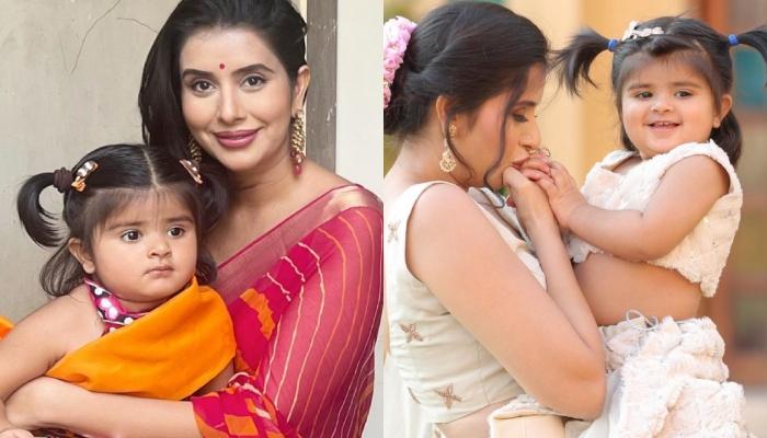 Read more about the article Charu Asopa’s 1.5-Yr-Outdated Daughter, Zianna Turns ‘Maa Durga’ On ‘Kanjak’, Dons Gujarati Ghagra-Choli