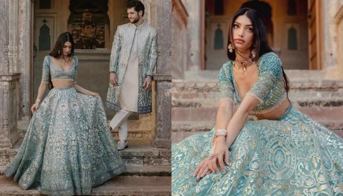 Alanna Panday Wore Blue Ombre Lehenga For Her Pre-Wedding Shoot, Brides Take Note Of Her Look